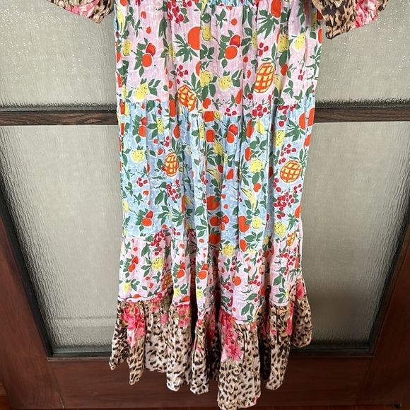 Anthropologie Place National linen floral print midi dress size medium NWOT - Picture 10 of 11